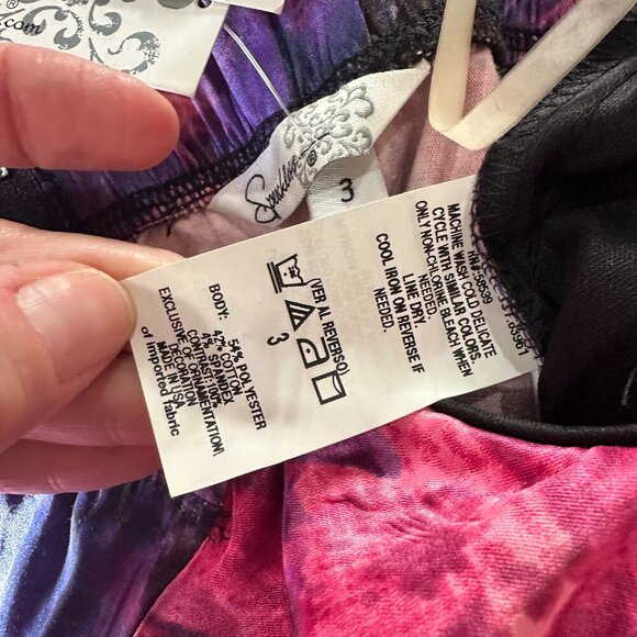 NWT SPEECHLESS FLoral Satiny Strapless Mini Dress Size 3 - Picture 10 of 10